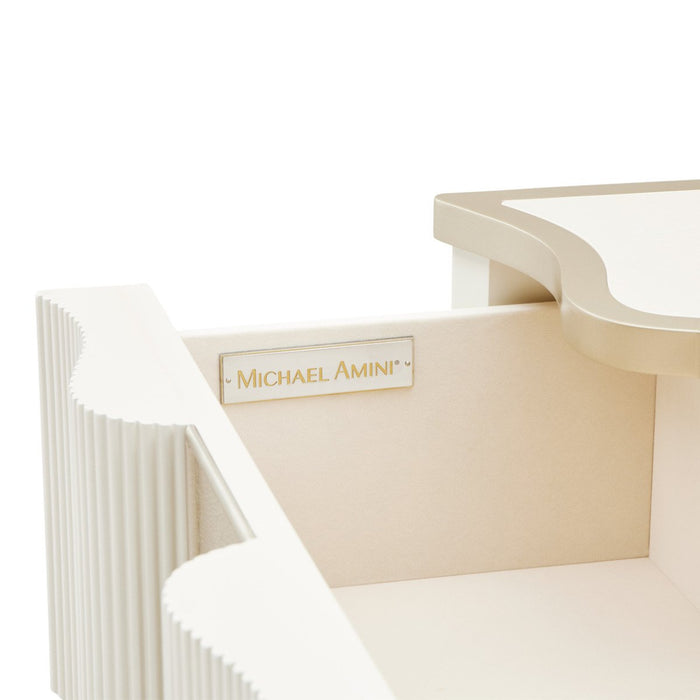 AICO Furniture La Marisia Nightstand in Creamy Pearl - Furniture Land (Milwaukee, WI)