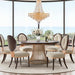 AICO Furniture Camellia Field Round Dining Table in Warm Pecan - Furniture Land (Milwaukee, WI)