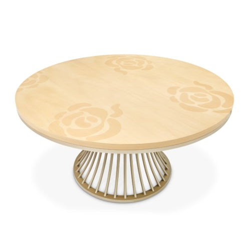 AICO Furniture Camellia Field Round Dining Table in Caramel - Furniture Land (Milwaukee, WI)