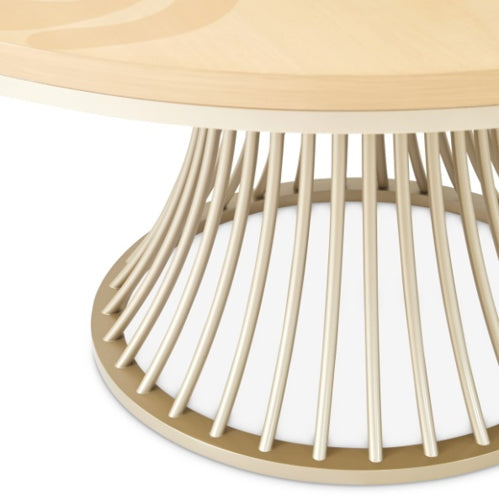 AICO Furniture Camellia Field Round Dining Table in Caramel - Furniture Land (Milwaukee, WI)