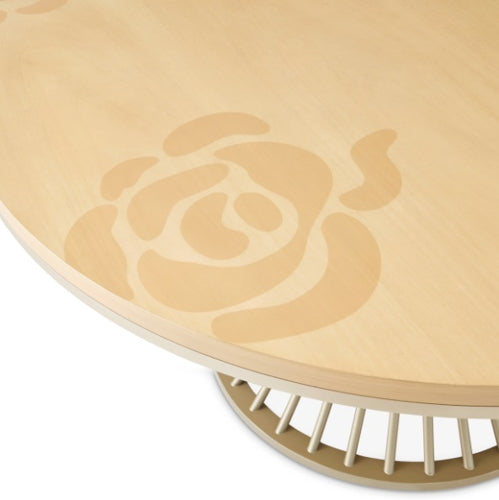 AICO Furniture Camellia Field Round Dining Table in Caramel - Furniture Land (Milwaukee, WI)
