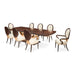 AICO Furniture Camellia Field Rectangular Pedestal Dining Table in Warm Pecan - Furniture Land (Milwaukee, WI)