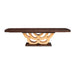 AICO Furniture Camellia Field Rectangular Pedestal Dining Table in Warm Pecan - Furniture Land (Milwaukee, WI)