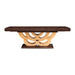 AICO Furniture Camellia Field Rectangular Pedestal Dining Table in Warm Pecan - Furniture Land (Milwaukee, WI)