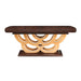 AICO Furniture Camellia Field Rectangular Pedestal Dining Table in Warm Pecan - Furniture Land (Milwaukee, WI)