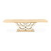 AICO Furniture Camellia Field Rectangular Pedestal Dining Table in Caramel - Furniture Land (Milwaukee, WI)