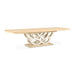 AICO Furniture Camellia Field Rectangular Pedestal Dining Table in Caramel - Furniture Land (Milwaukee, WI)