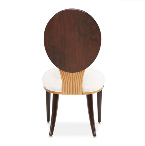 AICO Furniture Camellia Field Side Chair (Set of 2) in Warm Pecan - Furniture Land (Milwaukee, WI)