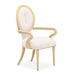 AICO Furniture Camellia Field Arm Chair (Set of 2) in Caramel - Furniture Land (Milwaukee, WI)