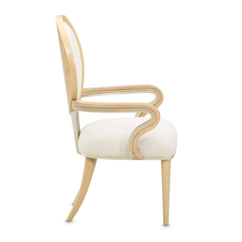 AICO Furniture Camellia Field Arm Chair (Set of 2) in Caramel - Furniture Land (Milwaukee, WI)