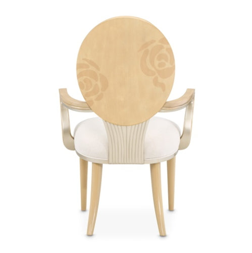 AICO Furniture Camellia Field Arm Chair (Set of 2) in Caramel - Furniture Land (Milwaukee, WI)