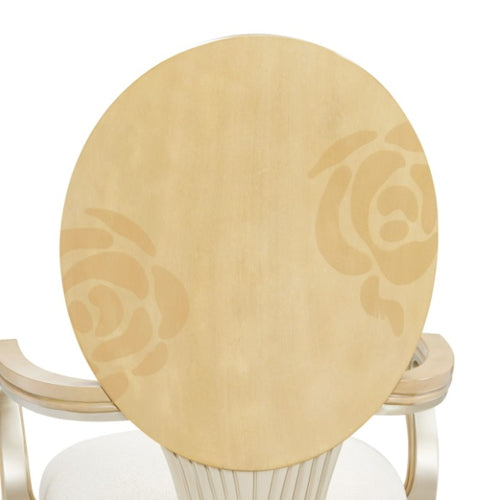 AICO Furniture Camellia Field Arm Chair (Set of 2) in Caramel - Furniture Land (Milwaukee, WI)