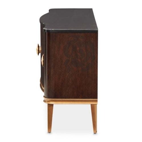 AICO Furniture Camellia Field Sideboard in Warm Pecan - Furniture Land (Milwaukee, WI)