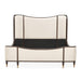 AICO Furniture Camellia Field Queen Upholstered Panel Bed in Warm Pecan - Furniture Land (Milwaukee, WI)