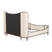 AICO Furniture Camellia Field Queen Upholstered Panel Bed in Warm Pecan - Furniture Land (Milwaukee, WI)