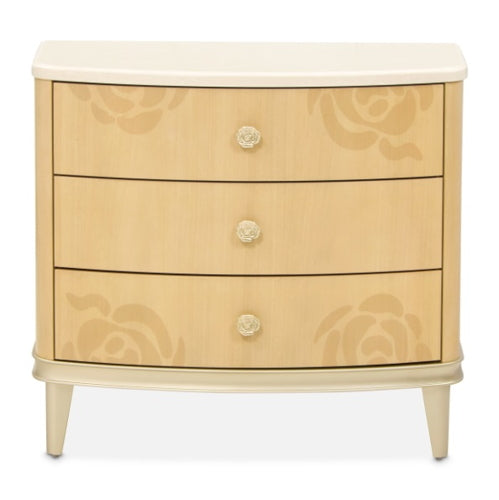 AICO Furniture Camellia Field Nightstand in Caramel - Furniture Land (Milwaukee, WI)