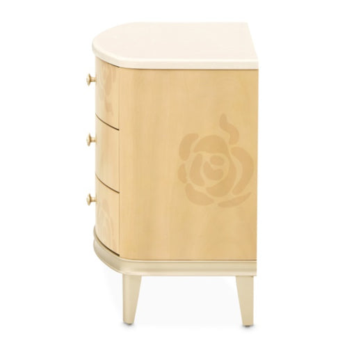 AICO Furniture Camellia Field Nightstand in Caramel - Furniture Land (Milwaukee, WI)
