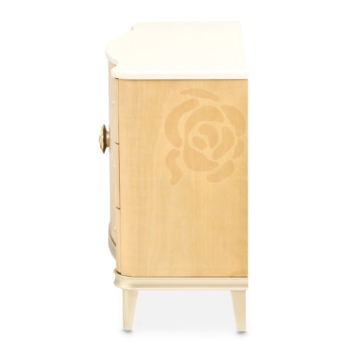 AICO Furniture Camellia Field Dresser in Caramel - Furniture Land (Milwaukee, WI)