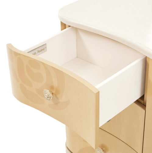AICO Furniture Camellia Field Dresser in Caramel - Furniture Land (Milwaukee, WI)