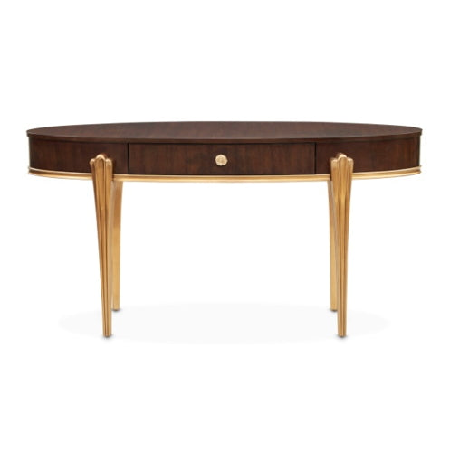 AICO Furniture Camellia Field Vanity Desk in Warm Pecan - Furniture Land (Milwaukee, WI)