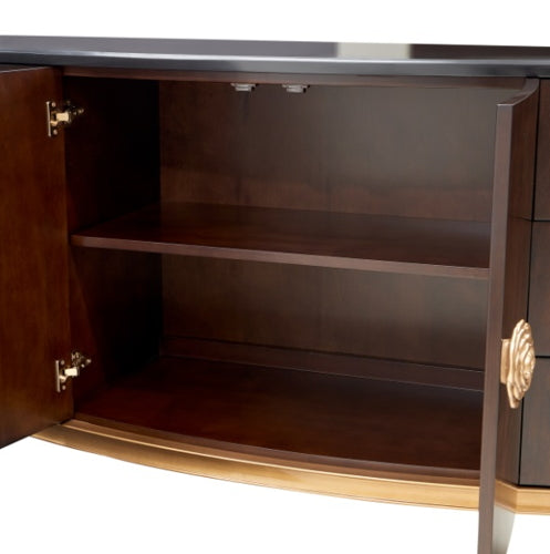 AICO Furniture Camellia Field Dresser in Warm Pecan - Furniture Land (Milwaukee, WI)