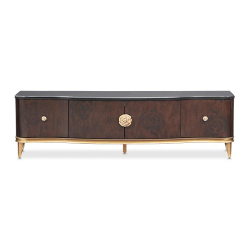 AICO Furniture Camellia Field Media Cabinet in Warm Pecan - Furniture Land (Milwaukee, WI)