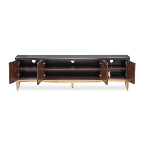 AICO Furniture Camellia Field Media Cabinet in Warm Pecan - Furniture Land (Milwaukee, WI)