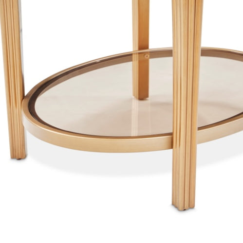 AICO Furniture Camellia Field End Table in Warm Pecan - Furniture Land (Milwaukee, WI)