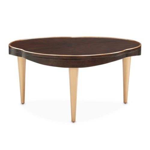 AICO Furniture Camellia Field Cocktail Table in Warm Pecan - Furniture Land (Milwaukee, WI)