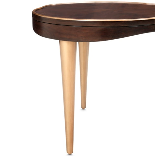 AICO Furniture Camellia Field Chairside Table in Warm Pecan - Furniture Land (Milwaukee, WI)