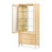 AICO Furniture Camellia Field Display Cabinet in Caramel - Furniture Land (Milwaukee, WI)