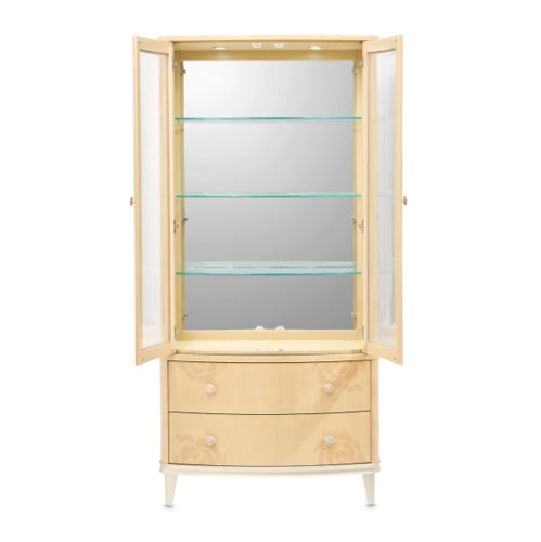 AICO Furniture Camellia Field Display Cabinet in Caramel - Furniture Land (Milwaukee, WI)