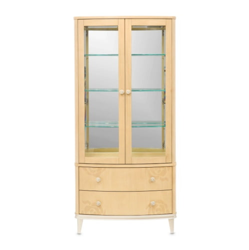 AICO Furniture Camellia Field Display Cabinet in Caramel - Furniture Land (Milwaukee, WI)
