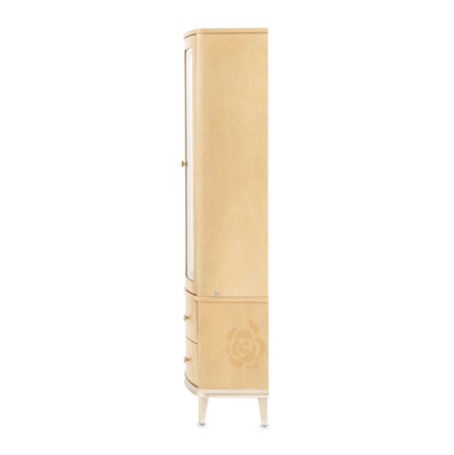 AICO Furniture Camellia Field Display Cabinet in Caramel - Furniture Land (Milwaukee, WI)