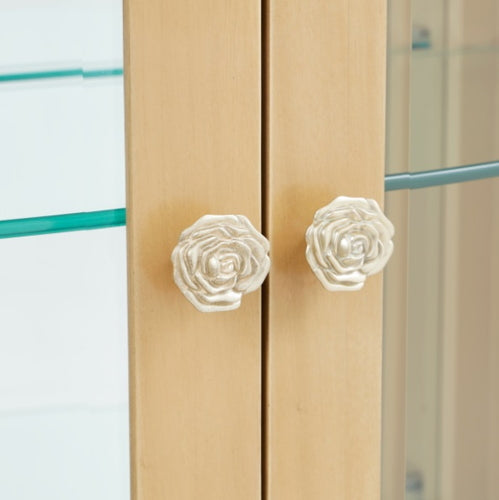 AICO Furniture Camellia Field Display Cabinet in Caramel - Furniture Land (Milwaukee, WI)