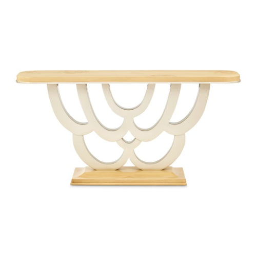 AICO Furniture Camellia Field Console Table in Caramel - Furniture Land (Milwaukee, WI)