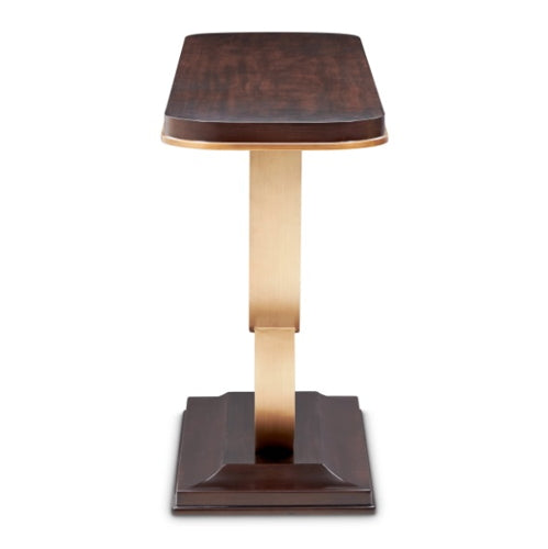 AICO Furniture Camellia Field Console Table in Warm Pecan - Furniture Land (Milwaukee, WI)
