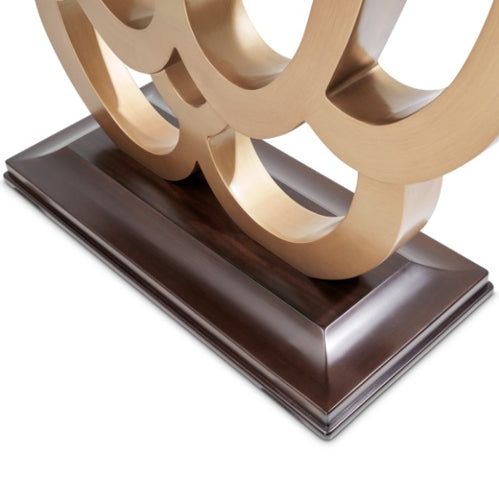 AICO Furniture Camellia Field Console Table in Warm Pecan - Furniture Land (Milwaukee, WI)