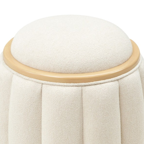 AICO Furniture Camellia Field Round Bench in Caramel - Furniture Land (Milwaukee, WI)