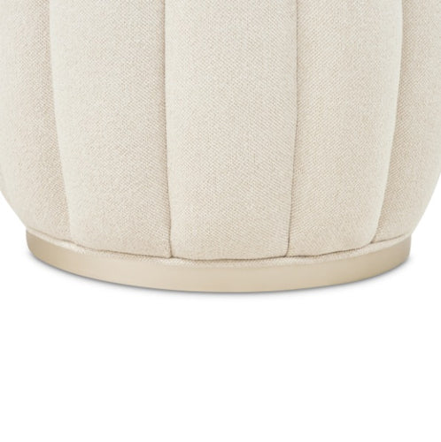 AICO Furniture Camellia Field Round Bench in Caramel - Furniture Land (Milwaukee, WI)