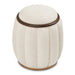 AICO Furniture Camellia Field Round Bench in Warm Pecan - Furniture Land (Milwaukee, WI)