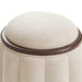 AICO Furniture Camellia Field Round Bench in Warm Pecan - Furniture Land (Milwaukee, WI)