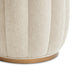 AICO Furniture Camellia Field Round Bench in Warm Pecan - Furniture Land (Milwaukee, WI)