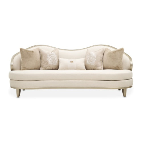 AICO Furniture Camellia Field Sofa Cornsilk in Caramel - Furniture Land (Milwaukee, WI)