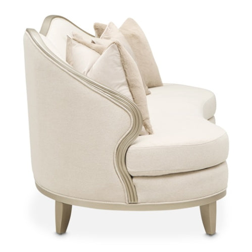 AICO Furniture Camellia Field Sofa Cornsilk in Caramel - Furniture Land (Milwaukee, WI)