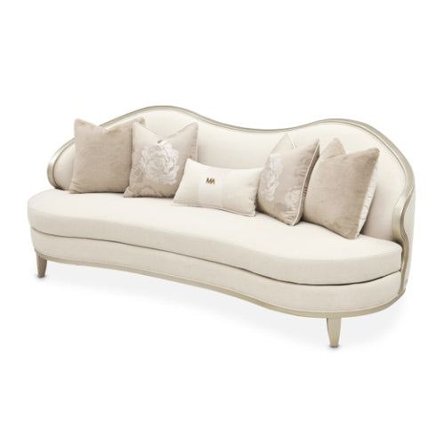 AICO Furniture Camellia Field Sofa Cornsilk in Caramel - Furniture Land (Milwaukee, WI)