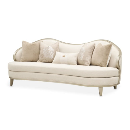 AICO Furniture Camellia Field Sofa Cornsilk in Caramel - Furniture Land (Milwaukee, WI)