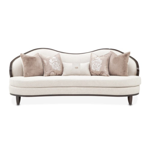AICO Furniture Camellia Field Sofa in Warm Pecan - Furniture Land (Milwaukee, WI)