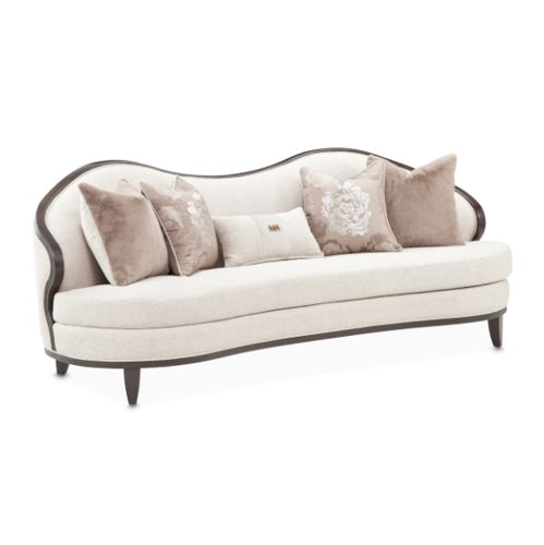 AICO Furniture Camellia Field Sofa in Warm Pecan - Furniture Land (Milwaukee, WI)