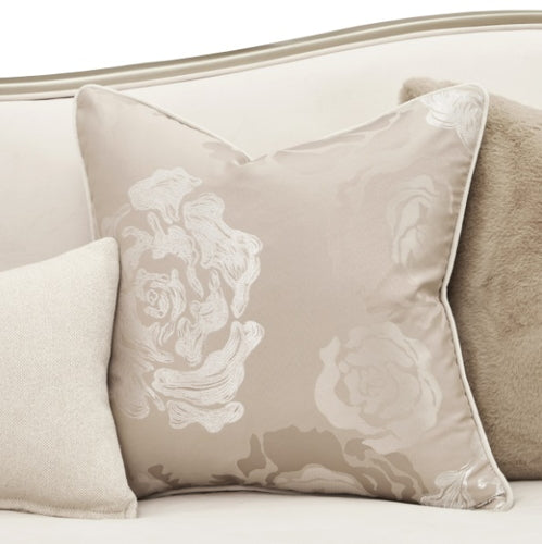 AICO Furniture Camellia Field Asymmetrical Sofa in Caramel - Furniture Land (Milwaukee, WI)